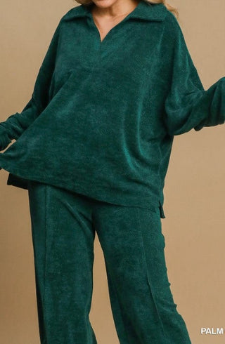 Umgee Palm Chenille Pant