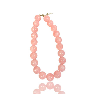 Koda Pink Resin Round Bead Choker
