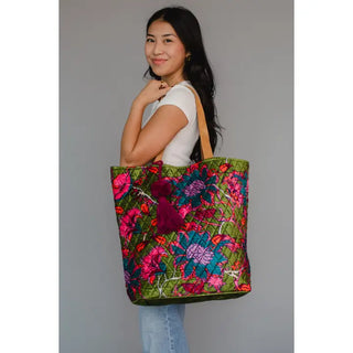 Panache Large Velvet Tote Bag