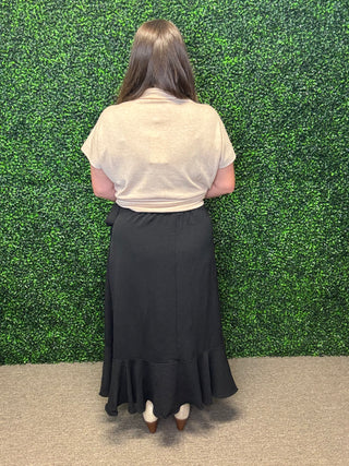 Curvy Ruffle Wrap Skirt
