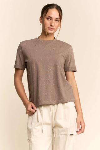 Davi & Dani Rhinestone Crewneck Tee
