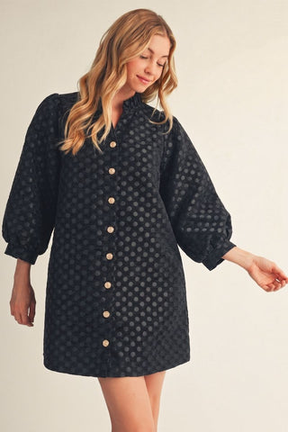 Jodifl Metallic Polka Dot Dress