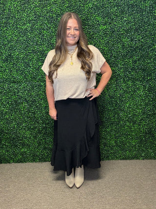 Curvy Ruffle Wrap Skirt
