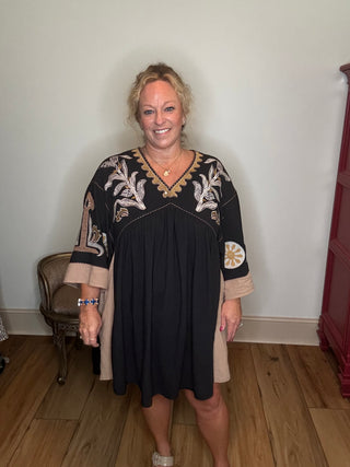 Embroidered Boho Dress By Easel *Best Seller*