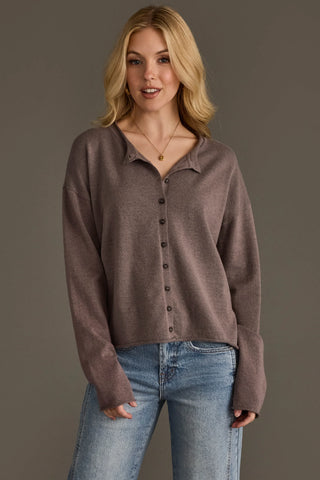Panache Gray Button Up Cardigan