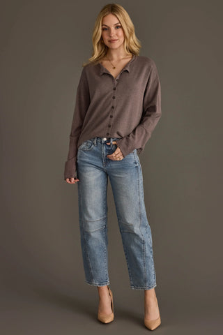 Panache Gray Button Up Cardigan