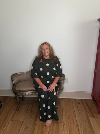 Glam Polka Dot Knit Pants