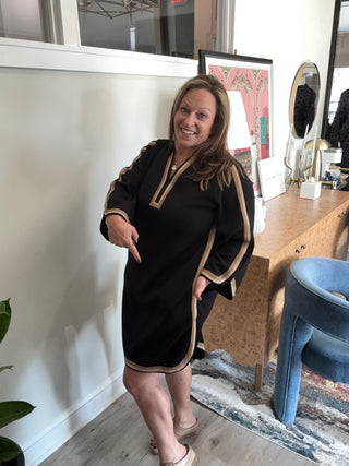 Jodifl Black Contrast Trim Dress