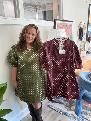 Glam Polka Dot Mini Dress