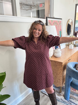 Glam Polka Dot Mini Dress