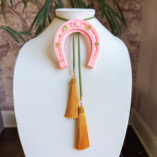 Rahya Lucky Horseshoe Bolo Pink/Olive