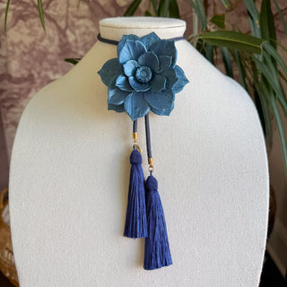 Rahya Lotus Flower Bolo Blue/Blue
