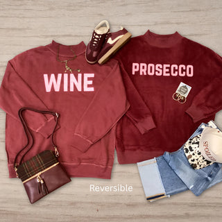 Wine & Prosecco Reversible Sweatshirt
