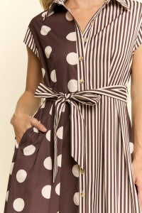 Jade by Jane Dot and Stripe Maxi Dress