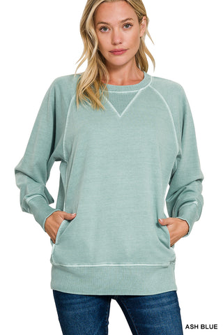 Zenana French Terry Pullover w/ Pockets