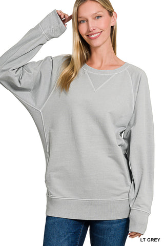 Zenana French Terry Pullover w/ Pockets