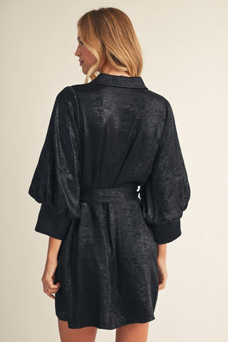 Jodifl Metallic Button Down Dress
