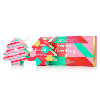 Spongelle Season's Greetings Holiday Tree Gift Set Christmas Stocking 