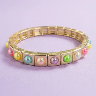Enamel Stretch Bracelet - Small Gems - Maeve - Asst Colors