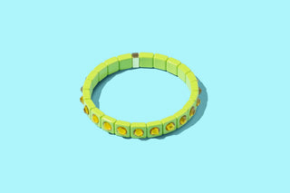 Enamel Stretch Bracelet - Small Gems - Maeve - Asst Colors