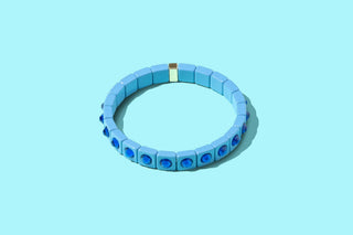 Enamel Stretch Bracelet - Small Gems - Maeve - Asst Colors