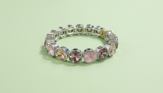 Enamel Stretch Bracelet - Circle Gems - Wren - Asst Colors