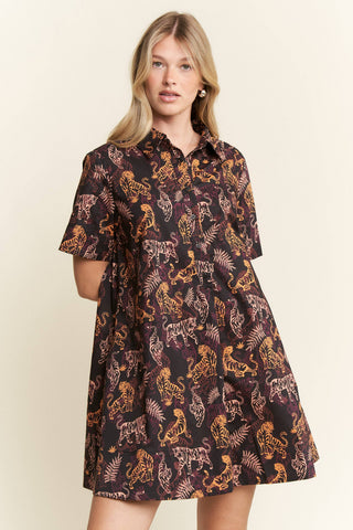 Tiger Print Mini Dress by Jade by Jane