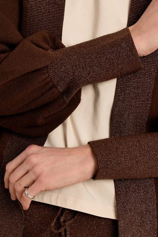 Molly Bracken Iridescent Long Knit Cardigan