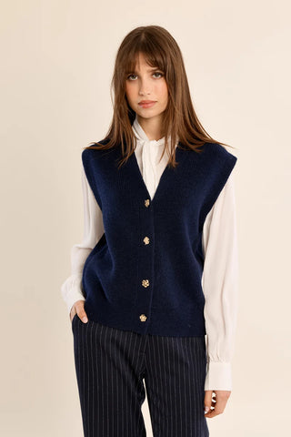 Molly Bracken Navy V-Neck Cardigan