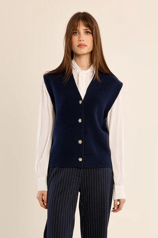Molly Bracken Navy V-Neck Cardigan
