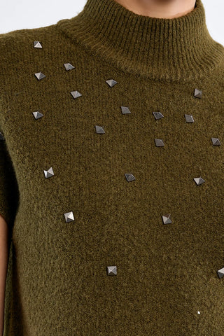 Molly Bracken Studded Sleeveless Sweater
