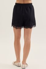 Entro Lace Trim Drawstring Shorts