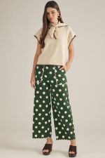 Entro Green Polka Dot Pants