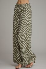 Entro Green Zebra Print Pants Set