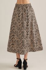 Entro Animal Print Midi Skirt
