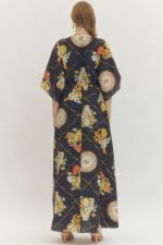 Entro Printed Button Front Maxi Dress