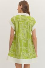 Entro Geometric Print Mini Dress
