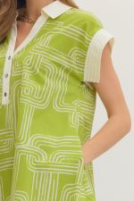 Entro Geometric Print Mini Dress