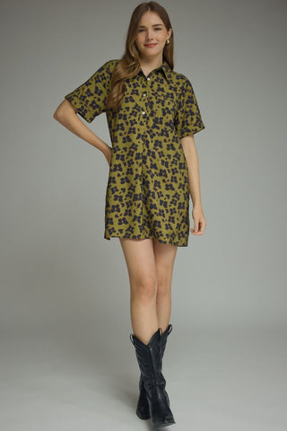 Entro Butterfly Print Mini Dress
