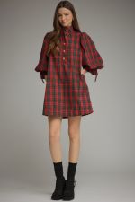Entro Holiday Plaid Mini Dress