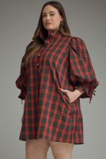 Entro Holiday Plaid Mini Dress