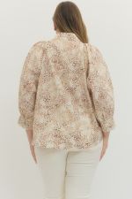 Curvy Exclusive Entro Animal Print Blouse
