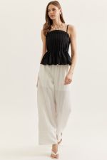 Entro Solid Pleated Cami Top