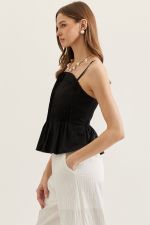 Entro Solid Pleated Cami Top