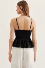Entro Solid Pleated Cami Top
