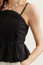 Entro Solid Pleated Cami Top