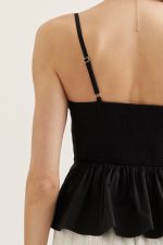 Entro Solid Pleated Cami Top