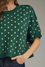 Entro Polka Dot Sweater Top