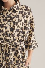 Entro Butterfly Printed Tie Waist Blouse