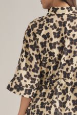 Entro Butterfly Printed Tie Waist Blouse